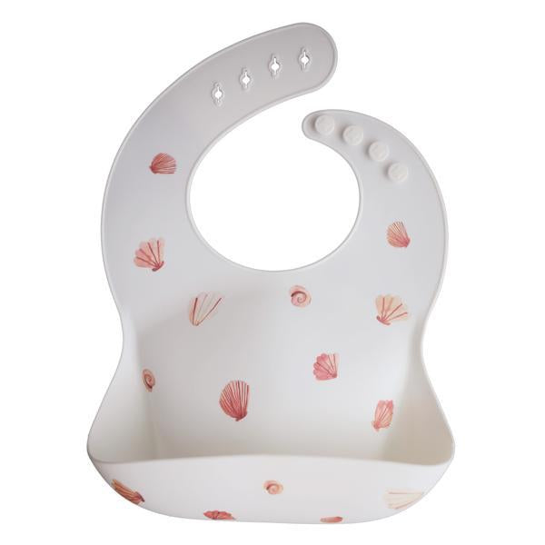 Mushie Silicone Baby Bib (Light Shell) - Mushie Mama Önlüğü